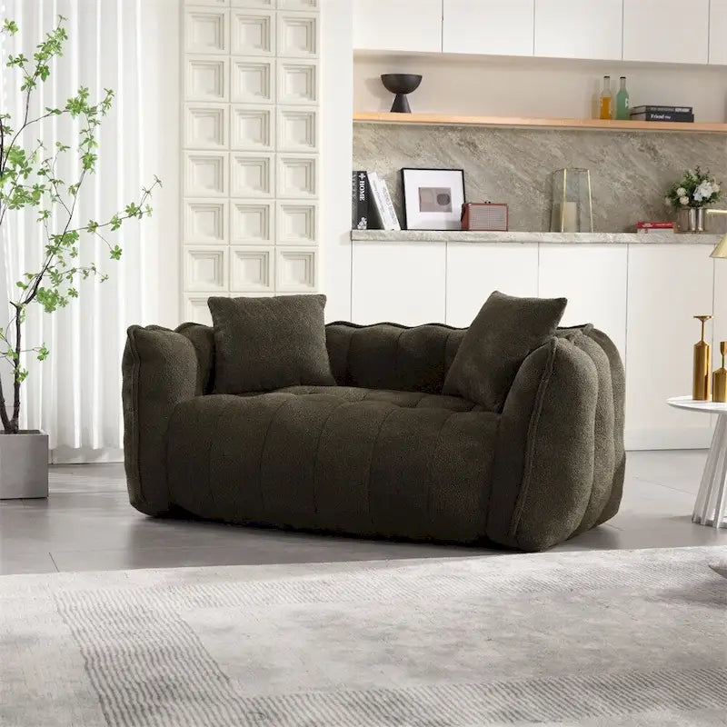 Modern Chenille Recliner Sofa with High Resilience Foam-25
