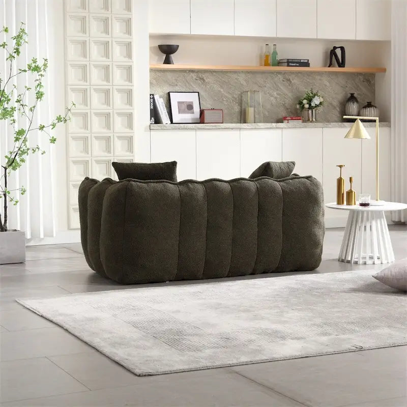 Modern Chenille Recliner Sofa with High Resilience Foam-26