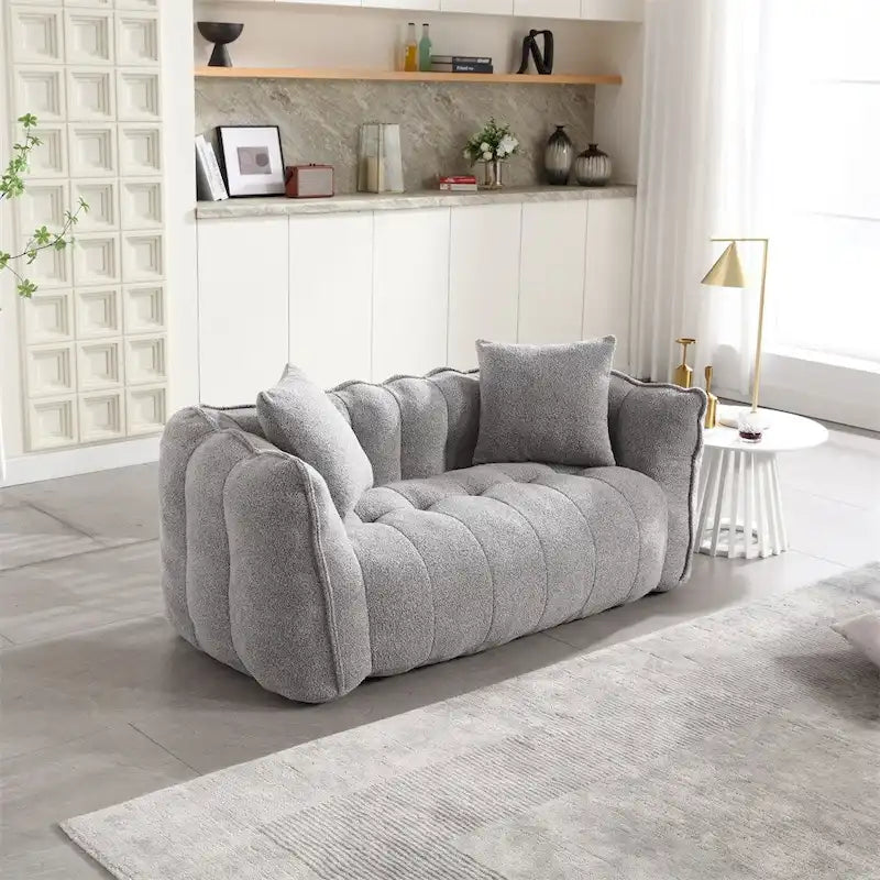 Modern Chenille Recliner Sofa with High Resilience Foam-37