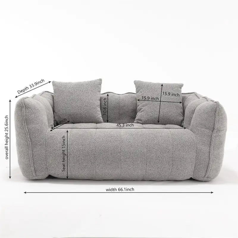 Modern Chenille Recliner Sofa with High Resilience Foam-38