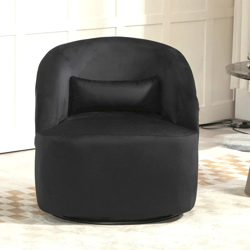 US Pride Furniture Accent Chair with Barrel-shaped Design and 360 Degree Swivel Feature-37