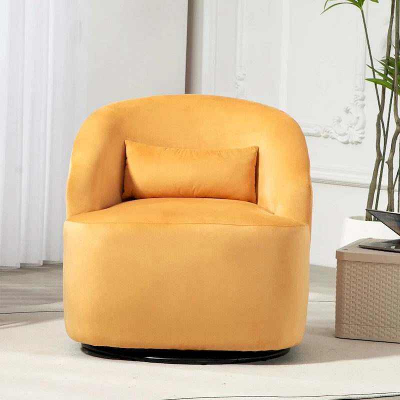 US Pride Furniture Accent Chair with Barrel-shaped Design and 360 Degree Swivel Feature-38
