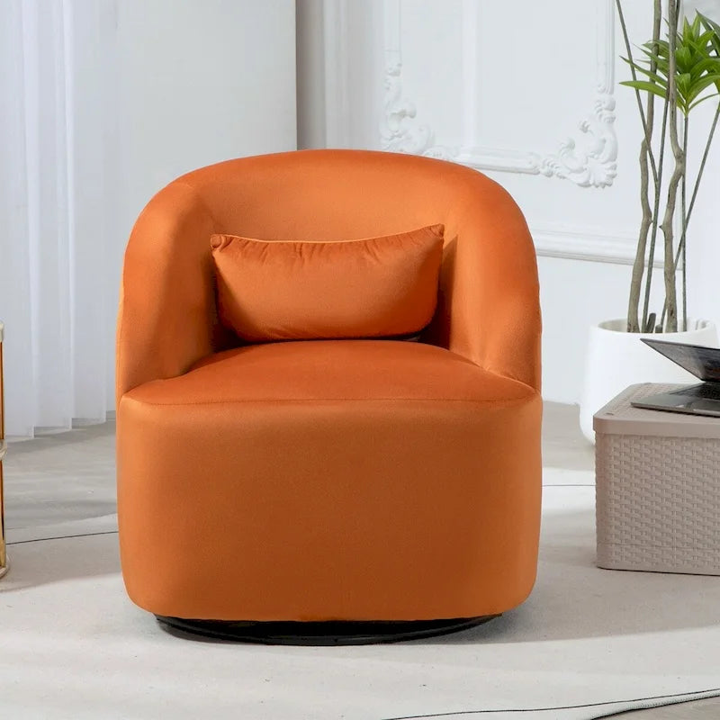 US Pride Furniture Accent Chair with Barrel-shaped Design and 360 Degree Swivel Feature-40
