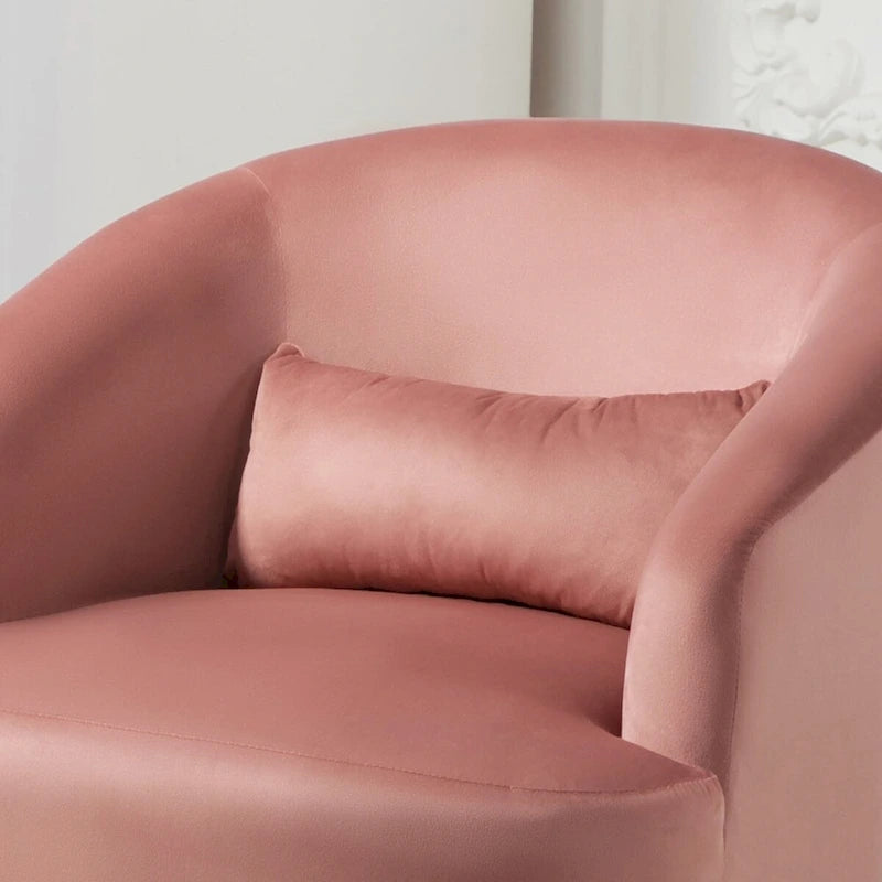 US Pride Furniture Accent Chair with Barrel-shaped Design and 360 Degree Swivel Feature-17