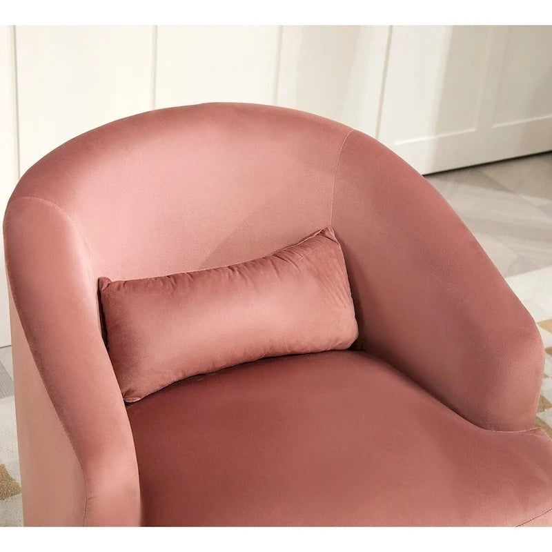 US Pride Furniture Accent Chair with Barrel-shaped Design and 360 Degree Swivel Feature-18