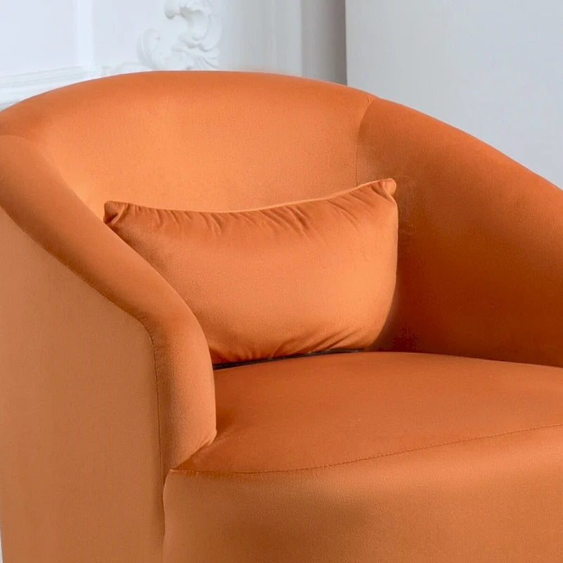 US Pride Furniture Accent Chair with Barrel-shaped Design and 360 Degree Swivel Feature-28