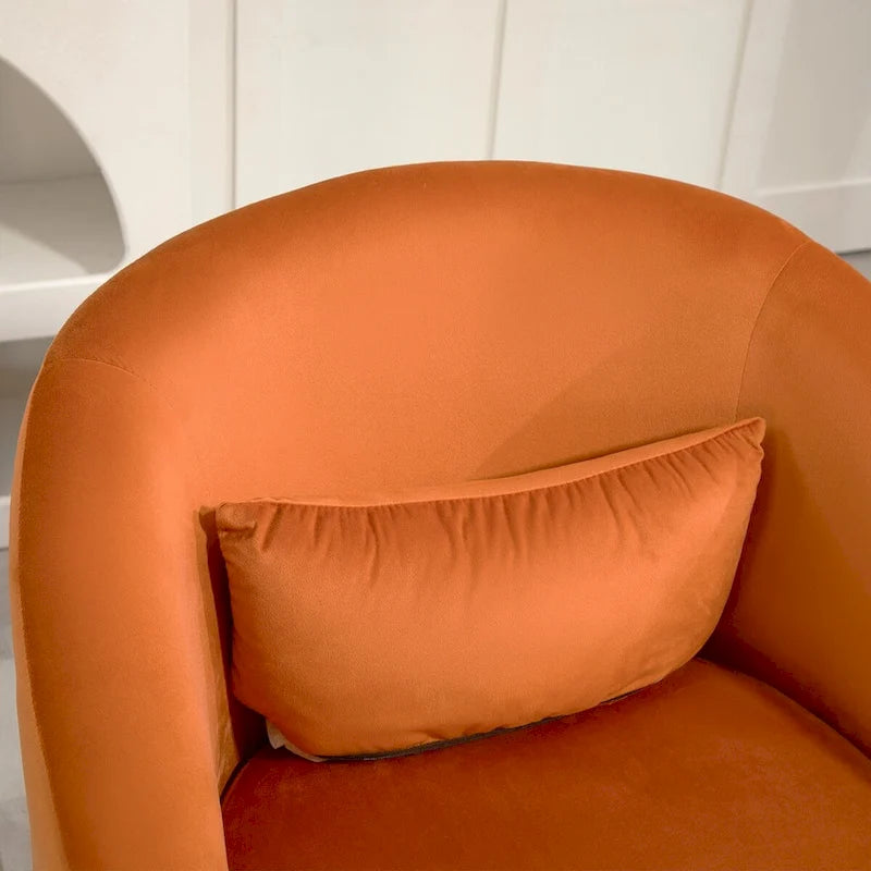 US Pride Furniture Accent Chair with Barrel-shaped Design and 360 Degree Swivel Feature-29