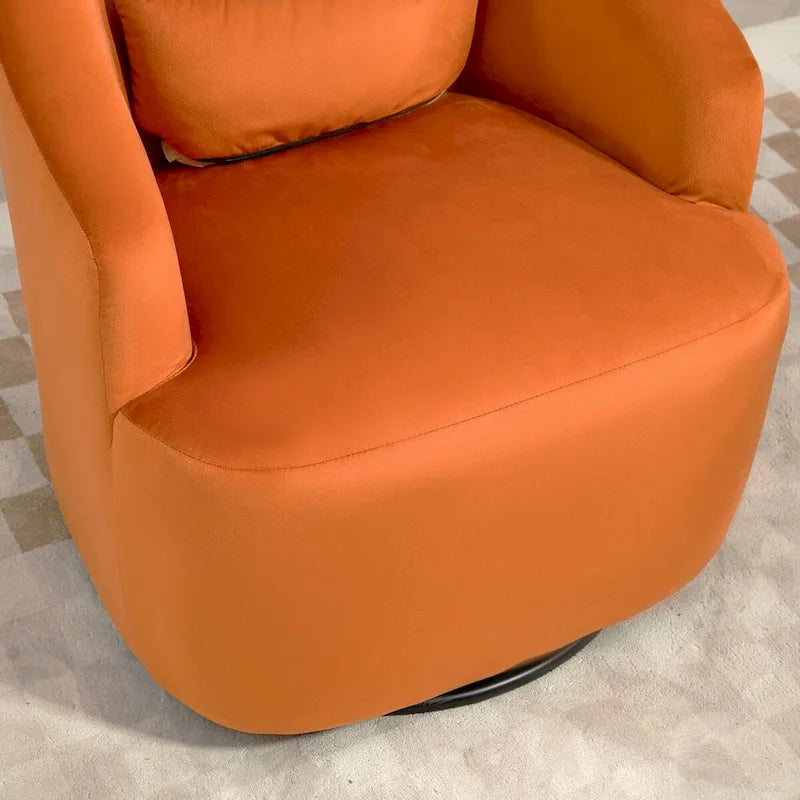 US Pride Furniture Accent Chair with Barrel-shaped Design and 360 Degree Swivel Feature-30