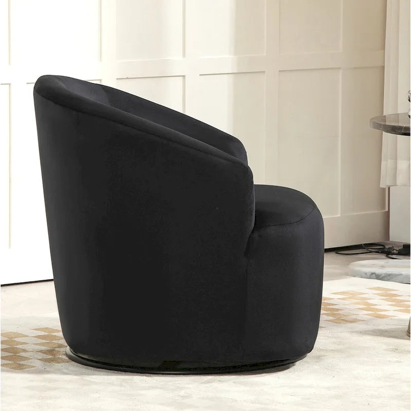 US Pride Furniture Accent Chair with Barrel-shaped Design and 360 Degree Swivel Feature-34